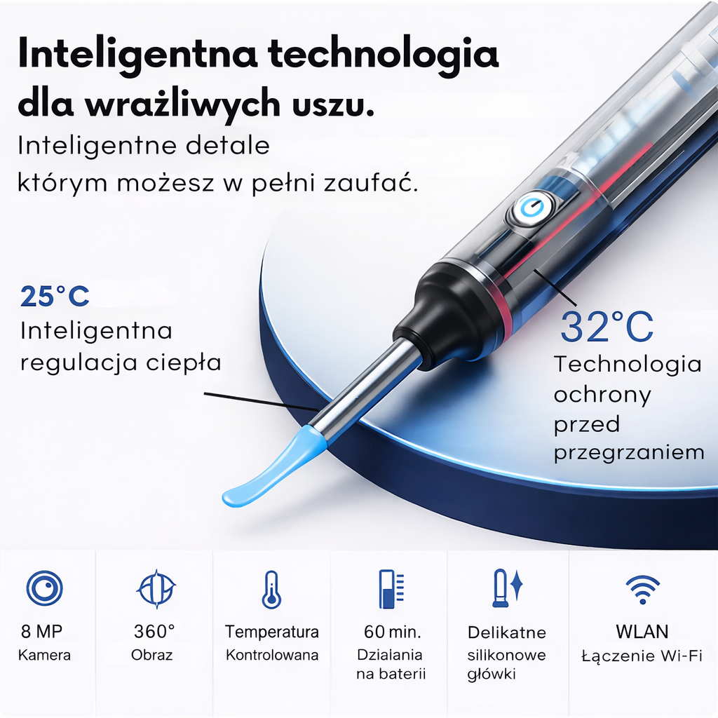 Inteligentny czyścik do uszu